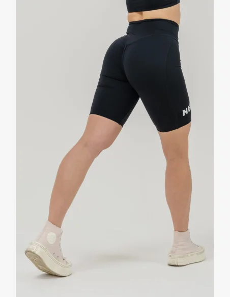 NEBBIA • Pantaloni corti a vita alta 9″ SNATCHED neri • Nebshop.it