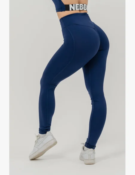 NEBBIA • NEBBIA Fitness leggings con vita alta GLUTE CHECK blu • Nebshop.it