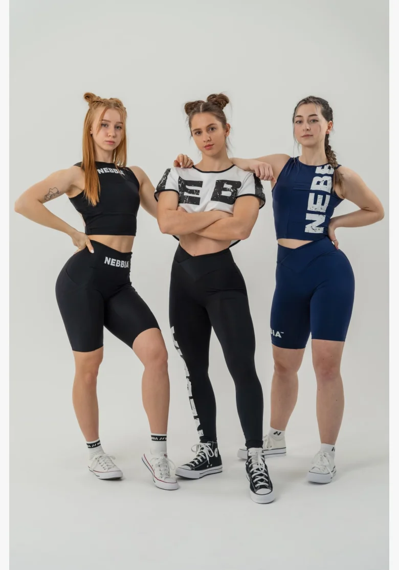 NEBBIA • NEBBIA Fitness leggings con vita alta GLUTE CHECK nere • Nebshop.it