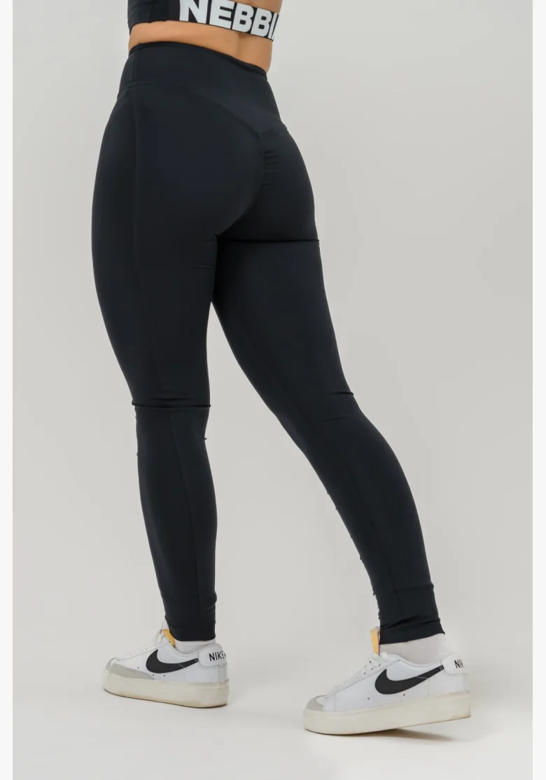 NEBBIA • NEBBIA Fitness leggings con vita alta GLUTE CHECK nere • Nebshop.it