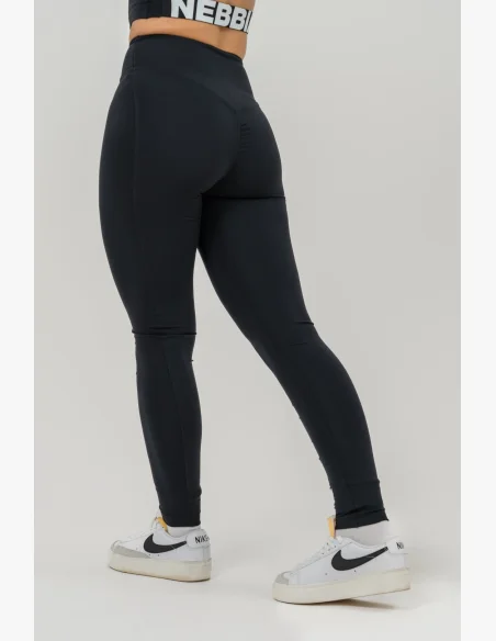 NEBBIA • NEBBIA Fitness leggings con vita alta GLUTE CHECK nere • Nebshop.it