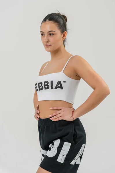 NEBBIA • NEBBIA Top bra BACK CHECK bianco • Nebshop.it