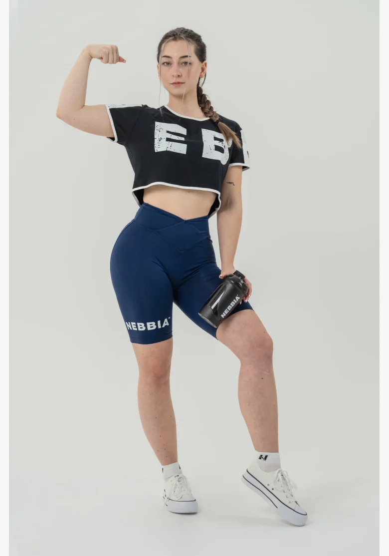 NEBBIA • NEBBIA Crop top t-shirt GAME ON nera • Nebshop.it