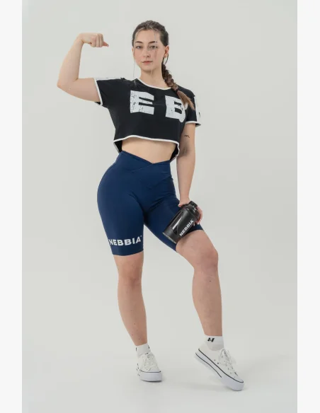 NEBBIA • NEBBIA Crop top t-shirt GAME ON nera • Nebshop.it