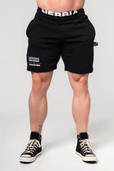 NEBBIA • NEBBIA Pantaloni corti GYM BRO neri • Nebshop.it