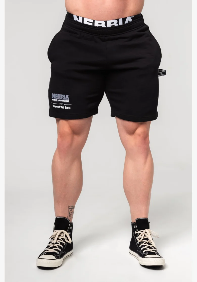NEBBIA • NEBBIA Pantaloni corti GYM BRO neri • Nebshop.it