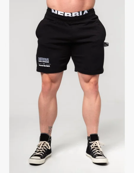 NEBBIA • NEBBIA Pantaloni corti GYM BRO neri • Nebshop.it