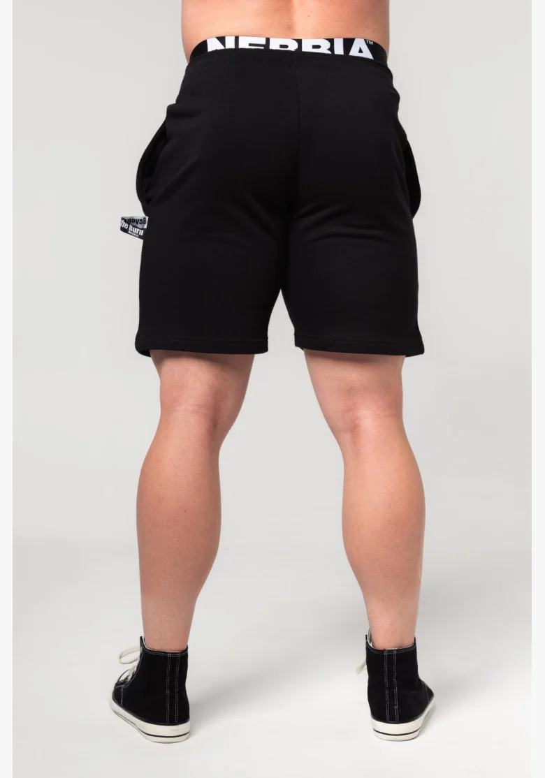 NEBBIA • NEBBIA Pantaloni corti GYM BRO neri • Nebshop.it