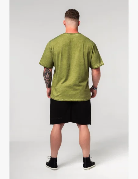 NEBBIA • NEBBIA Maglietta oversize sfumata HERITAGE verde • Nebshop.cz