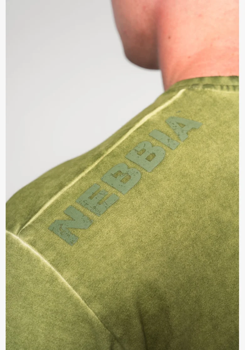 NEBBIA • NEBBIA Maglietta oversize sfumata HERITAGE verde • Nebshop.cz
