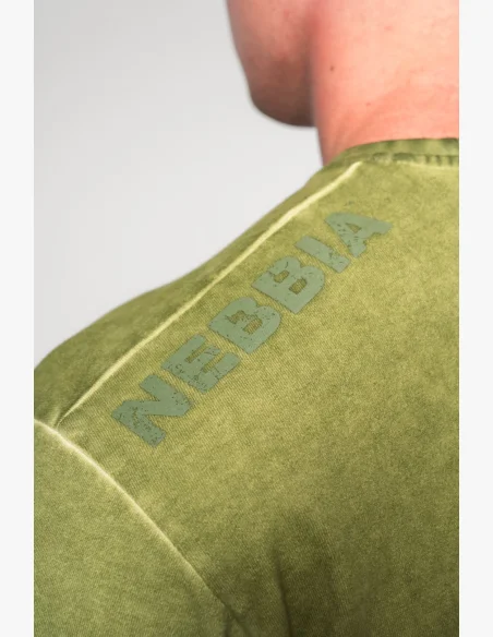 NEBBIA • NEBBIA Maglietta oversize sfumata HERITAGE verde • Nebshop.cz
