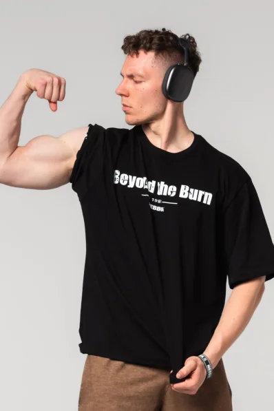 NEBBIA • NEBBIA T-shirt in cotone heavyweight GRIND nero • Nebshop.cz 2