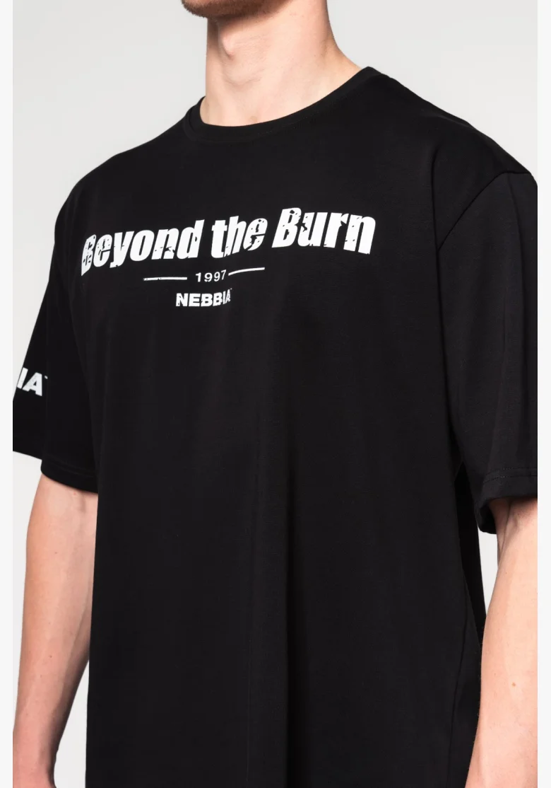 NEBBIA • NEBBIA T-shirt in cotone heavyweight GRIND nero • Nebshop.cz