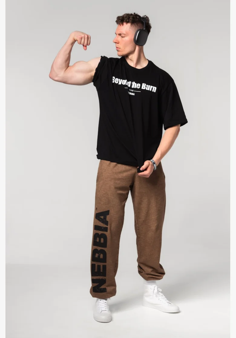 NEBBIA • NEBBIA T-shirt in cotone heavyweight GRIND nero • Nebshop.cz