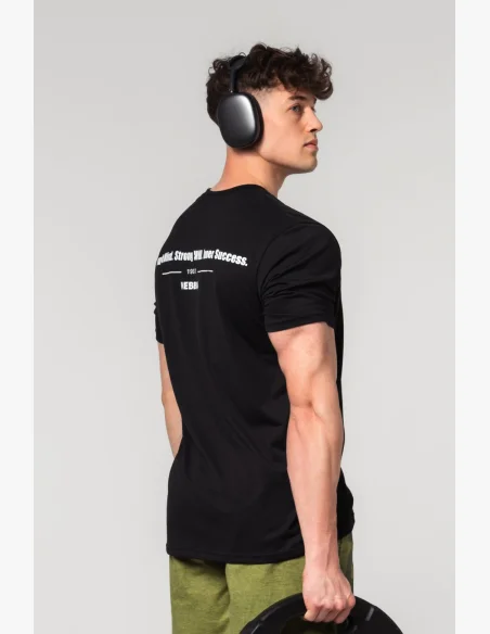 NEBBIA • NEBBIA Muscle fit t-shirt FLEXIN' nera • Nebshop.it