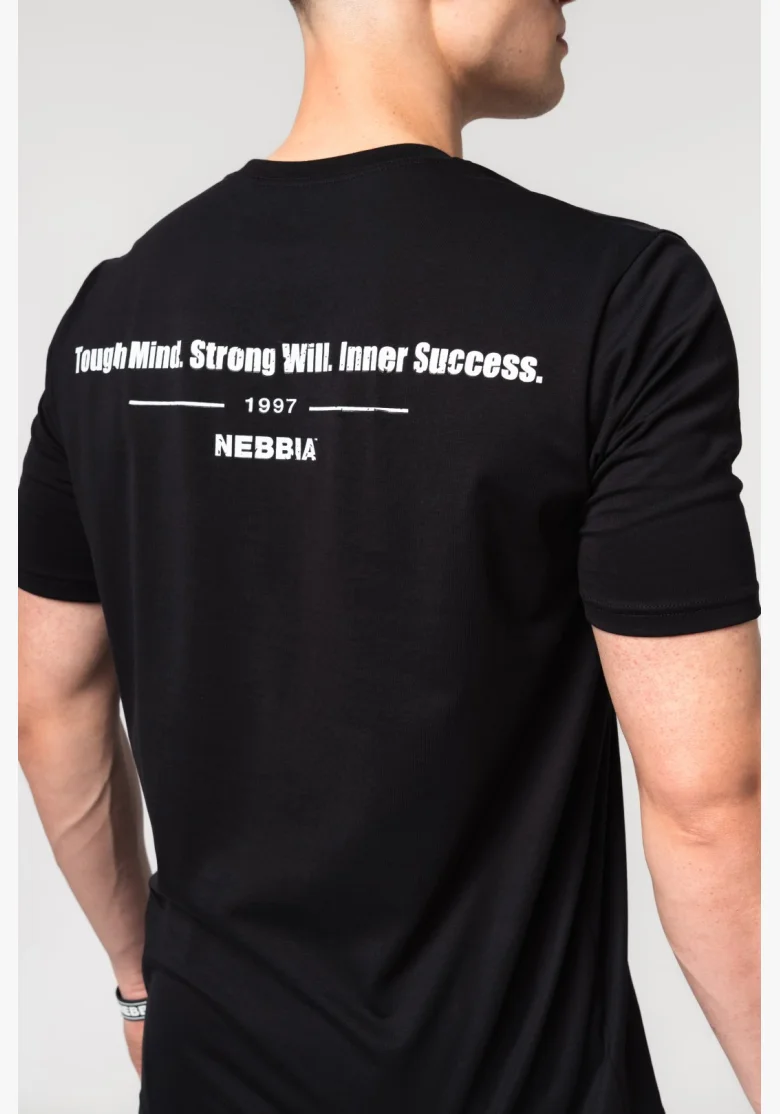 NEBBIA • NEBBIA Muscle fit t-shirt FLEXIN' nera • Nebshop.it