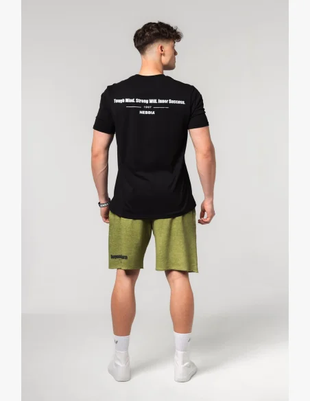 NEBBIA • NEBBIA Muscle fit t-shirt FLEXIN' nera • Nebshop.it