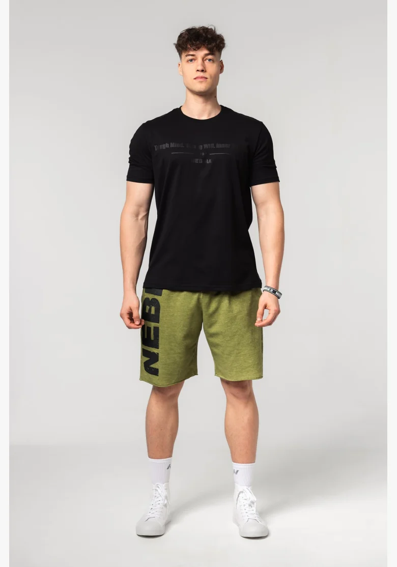 NEBBIA • NEBBIA Muscle fit t-shirt FLEXIN' nera • Nebshop.it