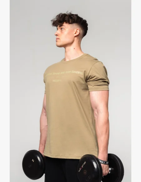 NEBBIA • NEBBIA Muscle fit t-shirt FLEXIN' verde • Nebshop.it