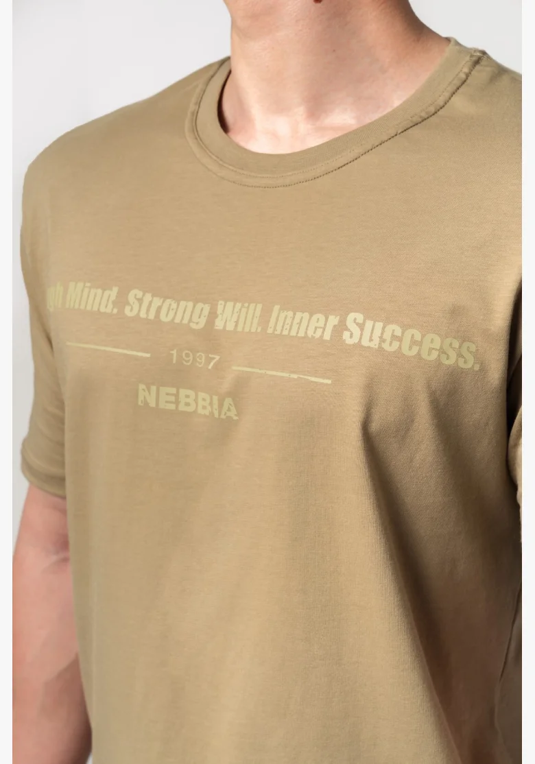 NEBBIA • NEBBIA Muscle fit t-shirt FLEXIN' verde • Nebshop.it