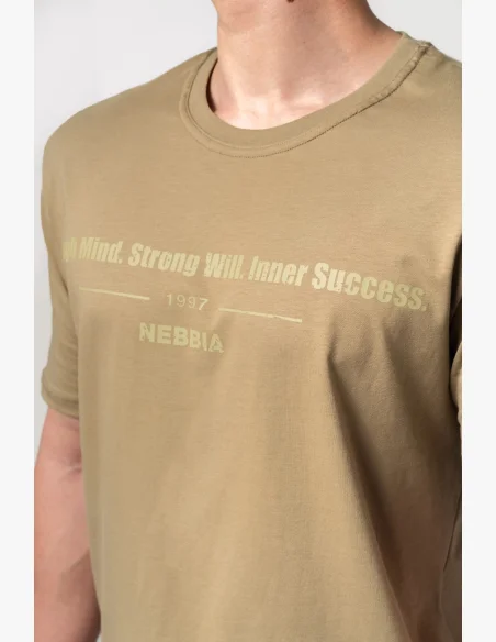 NEBBIA • NEBBIA Muscle fit t-shirt FLEXIN' verde • Nebshop.it