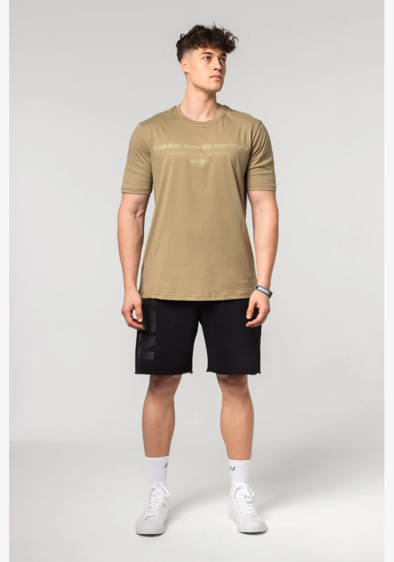 NEBBIA • NEBBIA Muscle fit t-shirt FLEXIN' verde • Nebshop.it