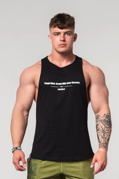 NEBBIA • Maglietta da fitness FLEXIN' nera • Nebshop.cz