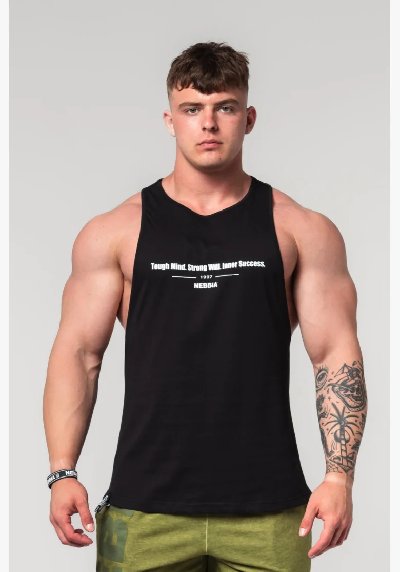 NEBBIA • Maglietta da fitness FLEXIN' nera • Nebshop.cz