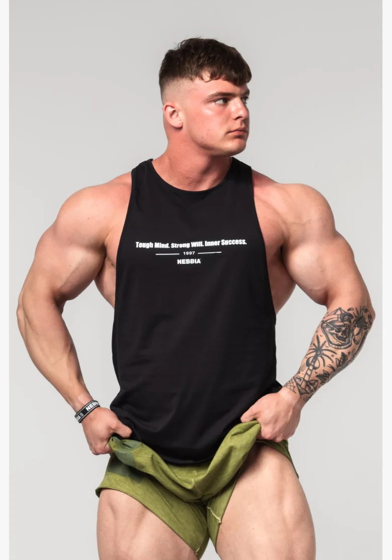 NEBBIA • Maglietta da fitness FLEXIN' nera • Nebshop.cz