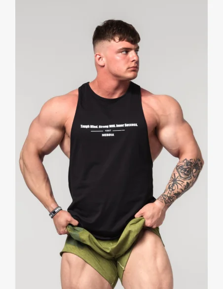 NEBBIA • Maglietta da fitness FLEXIN' nera • Nebshop.cz