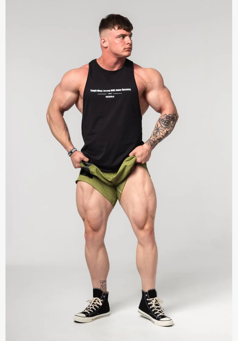 NEBBIA • Maglietta da fitness FLEXIN' nera • Nebshop.cz