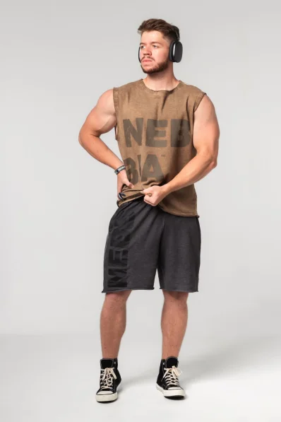 NEBBIA • NEBBIA Mikina senza maniche BEASTIN' marrone • Nebshop.cz 2