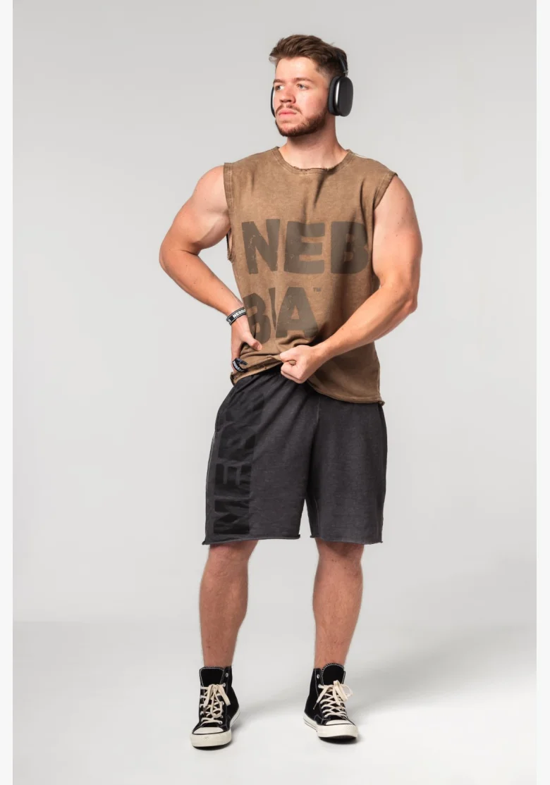 NEBBIA • NEBBIA Mikina senza maniche BEASTIN' marrone • Nebshop.cz