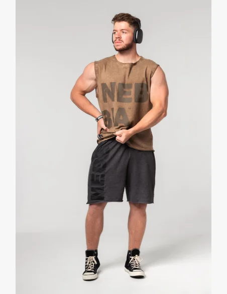 NEBBIA • NEBBIA Mikina senza maniche BEASTIN' marrone • Nebshop.cz