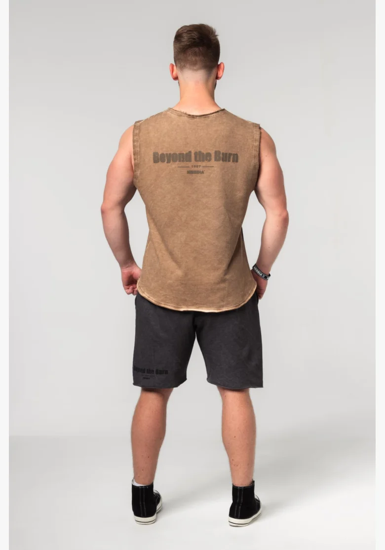 NEBBIA • NEBBIA Mikina senza maniche BEASTIN' marrone • Nebshop.cz
