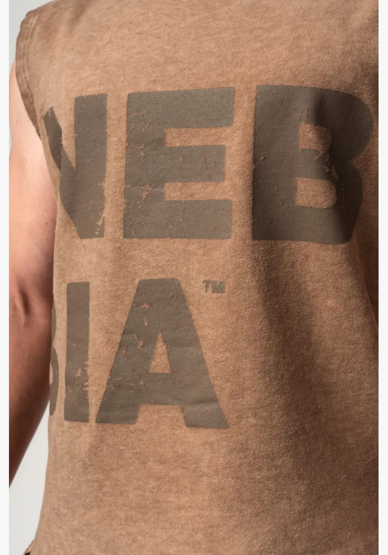 NEBBIA • NEBBIA Mikina senza maniche BEASTIN' marrone • Nebshop.cz