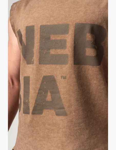 NEBBIA • NEBBIA Mikina senza maniche BEASTIN' marrone • Nebshop.cz