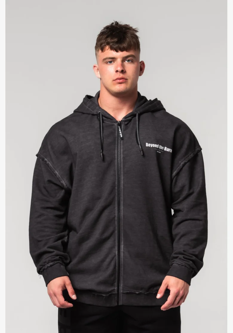 NEBBIA • NEBBIA Felpa con zip GYM BRO nera • Nebshop.cz