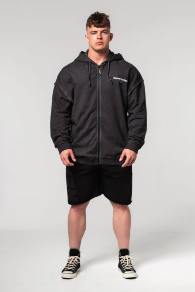 NEBBIA • NEBBIA Felpa con zip GYM BRO nera • Nebshop.cz 2