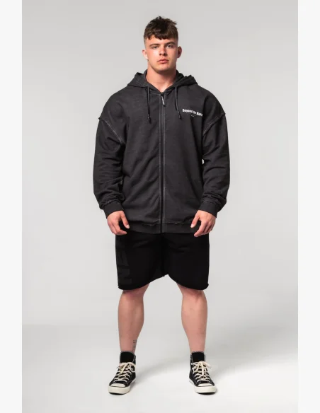 NEBBIA • NEBBIA Felpa con zip GYM BRO nera • Nebshop.cz