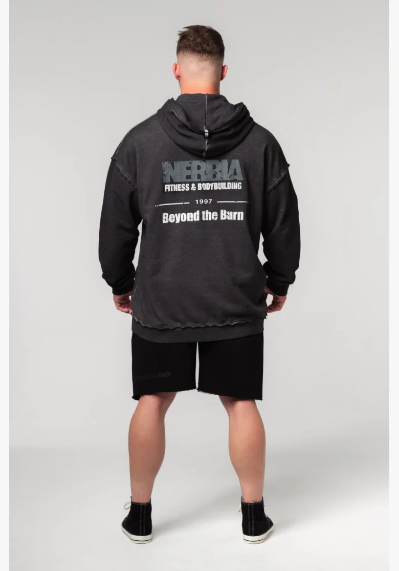 NEBBIA • NEBBIA Felpa con zip GYM BRO nera • Nebshop.cz