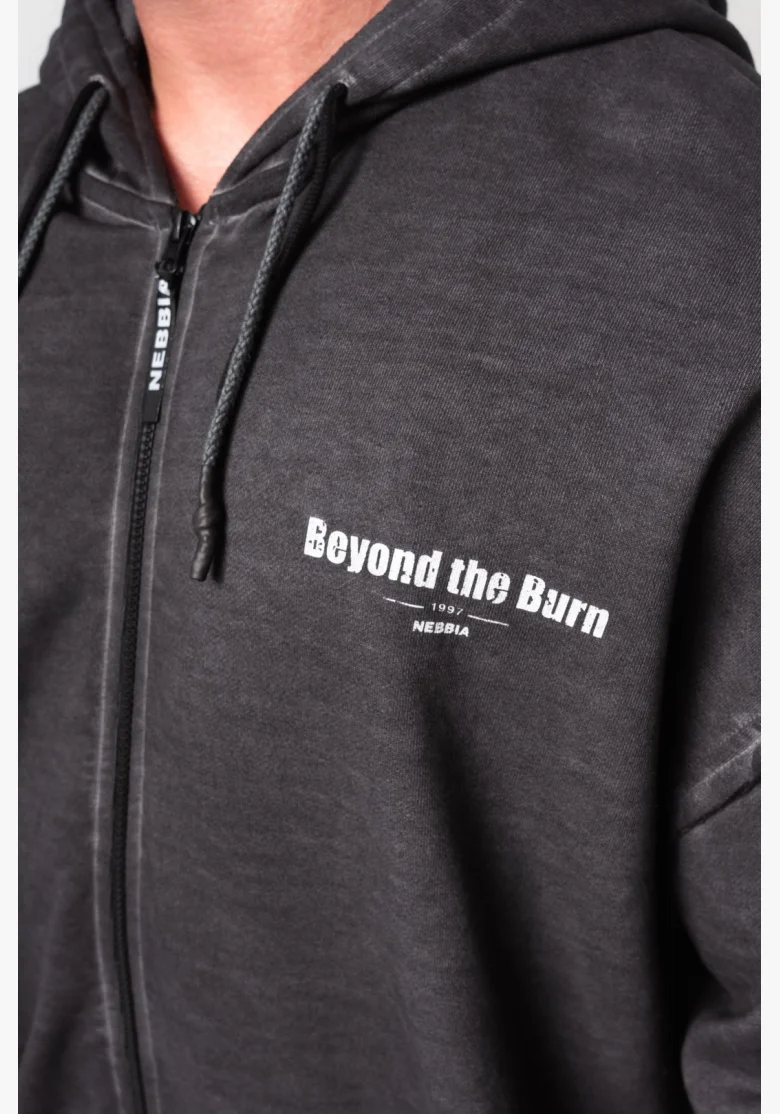 NEBBIA • NEBBIA Felpa con zip GYM BRO nera • Nebshop.cz