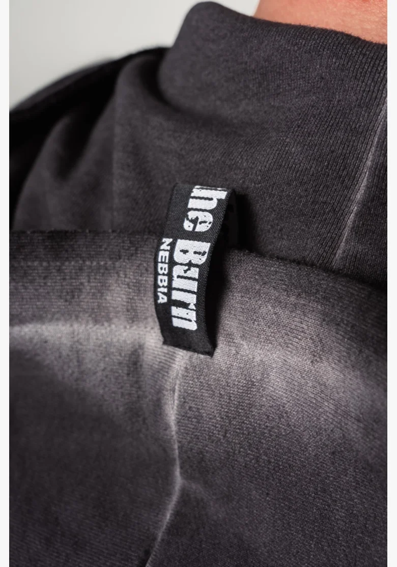 NEBBIA • NEBBIA Felpa con zip GYM BRO nera • Nebshop.cz