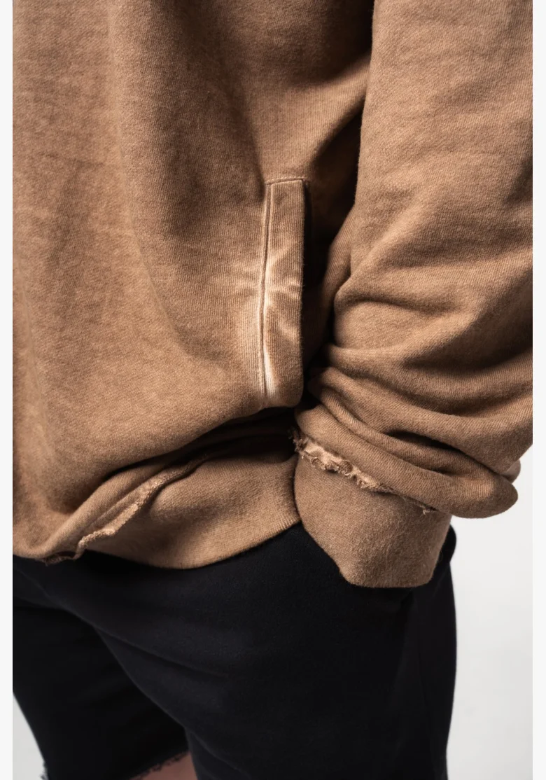 NEBBIA • NEBBIA Felpa con zip GYM BRO marrone • Nebshop.it