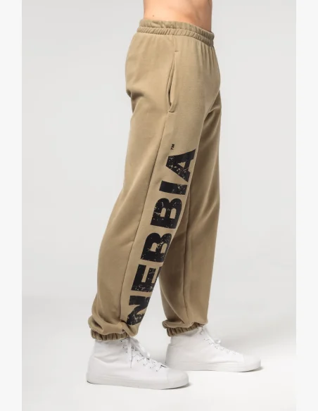NEBBIA • NEBBIA Pantaloni baggy con tasche GYM BRO verdi • Nebshop.cz