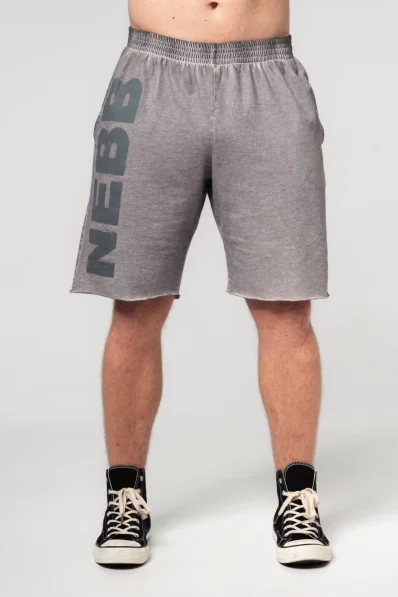 NEBBIA • NEBBIA Pantaloni corti in felpa NO BS grigi • Nebshop.cz
