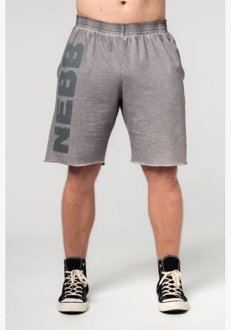 NEBBIA • NEBBIA Pantaloni corti in felpa NO BS grigi • Nebshop.cz