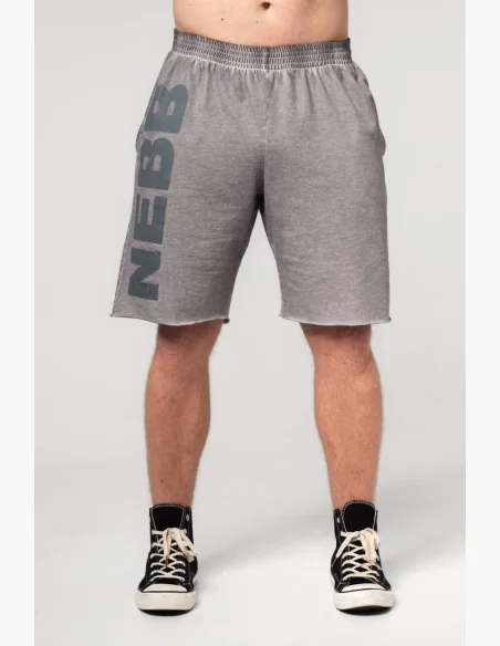 NEBBIA • NEBBIA Pantaloni corti in felpa NO BS grigi • Nebshop.cz