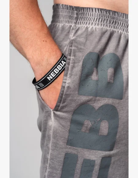 NEBBIA • NEBBIA Pantaloni corti in felpa NO BS grigi • Nebshop.cz