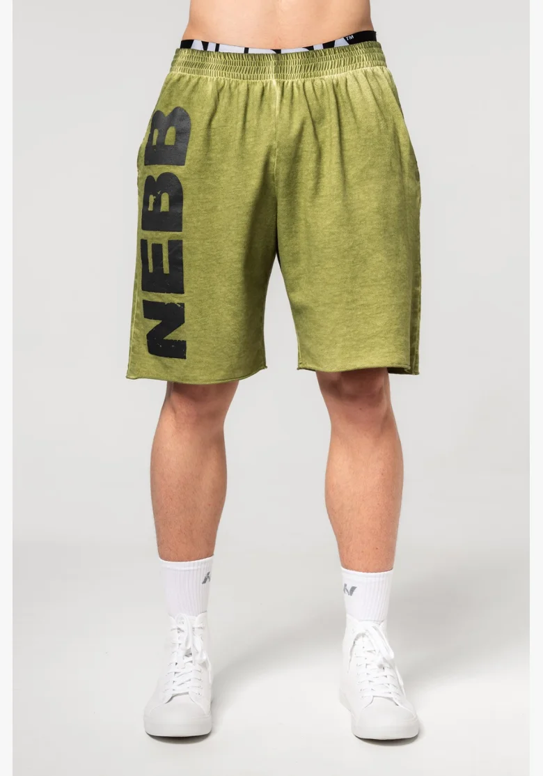 NEBBIA • NEBBIA Te shorts lavati NO BS verdi • Nebshop.it